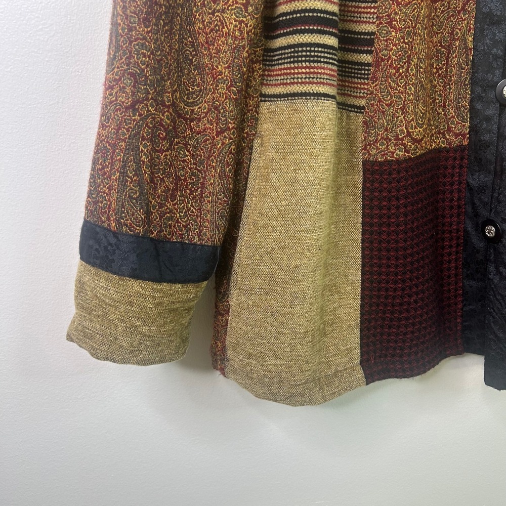 White Stag Patchwork Jacket L Boho Paisley Floral… - image 3